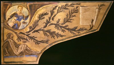 Poet Muse - klaverlågspapir (farvet kridt på papir) af Edward Coley Burne Jones