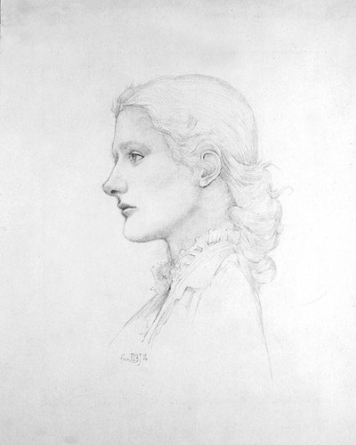 Portræt af Lucy Merrill af Edward Coley Burne Jones