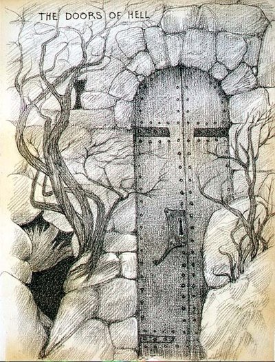 The Doors of Hell (blyant på papir) af Edward Coley Burne Jones