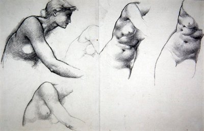 Tilgivelsens træ - Studie til figuren Phyllis, ca. 1882 (blyant på papir) af Edward Coley Burne Jones
