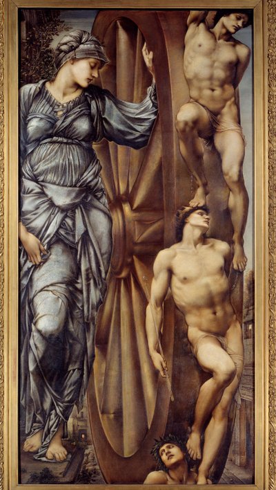 Lykkehjulet. Maleri af Jones Edward Burne (1833-1898) EC.ang af Edward Burne Jones
