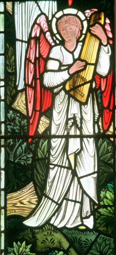 Angels of Paradise: musikalsk engel, 1897 af Edward Burne Jones