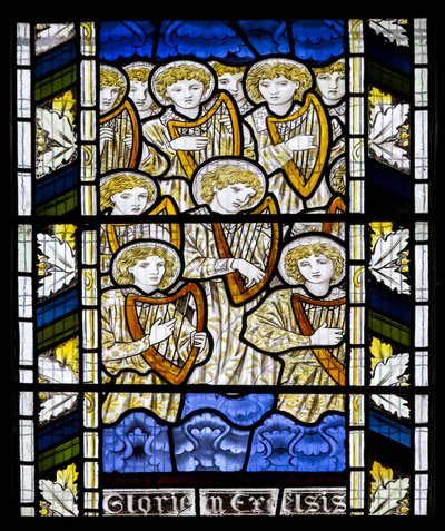 Cambridge, All Saints, Morris Marshall & Faulkner & Co, Edward Burne-Jones, Gloria In Excelsis, 1866 af Edward Burne Jones