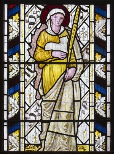 Cambridge, All Saints, Morris Marshall & Faulkner & Co, Edward Burne-Jones, St. Agnes, 1866 af Edward Burne Jones