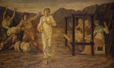 Amor og Psyche - Palace Green Murals - Psyche sat af Venus the Task, 1881 af Edward Burne Jones