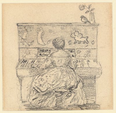 Georgiana Burne-Jones ved klaveret af Edward Burne Jones