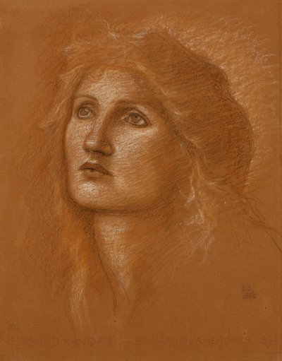 Hoved af en kvinde, 1890 af Edward Burne Jones