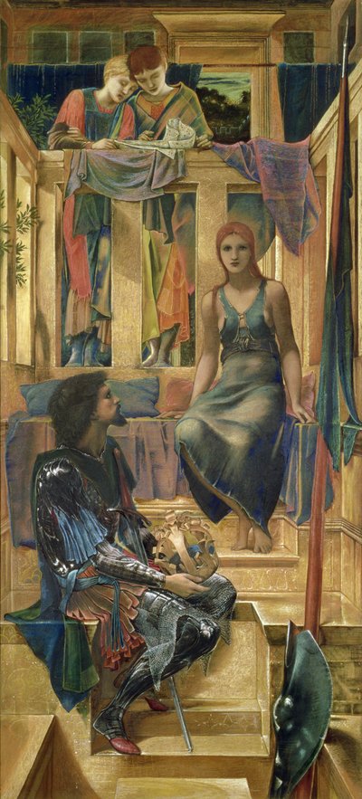 Kong Cophetua og tiggerpigen - tegneseriestudie, 1883 af Edward Burne Jones