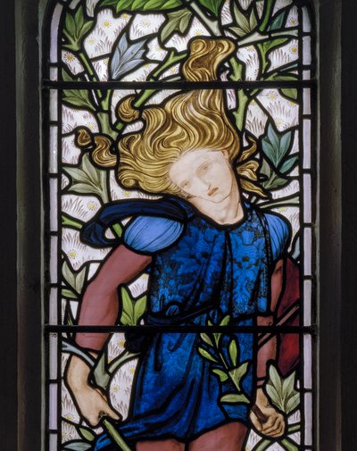 Knotty Ash, St John The Evangelist, Morris Marshall & Faulkner & Co, Edward Burne-Jones, Absalom detalje, 1872 af Edward Burne Jones