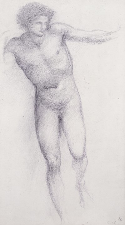 Perseus - Rock of Doom (kridt på papir) af Edward Burne Jones