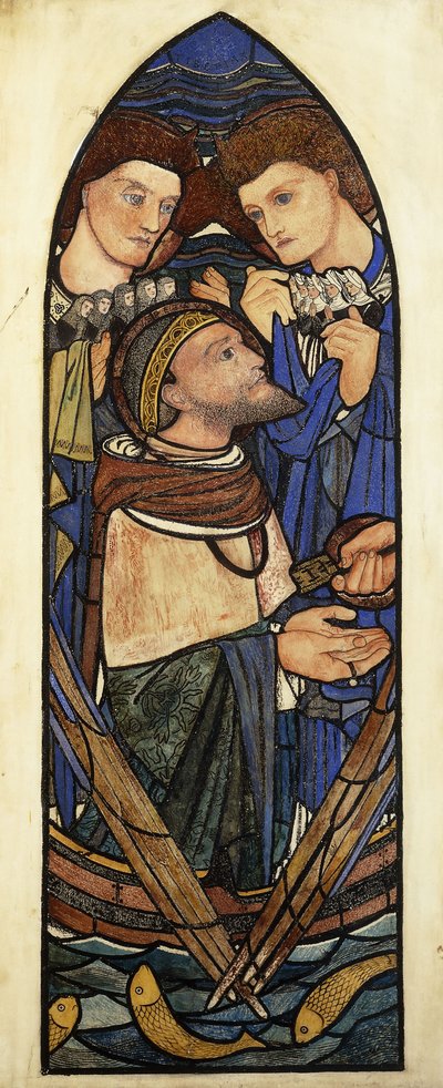 Sankt Peter synker i Tiberias Hav, af Edward Burne Jones