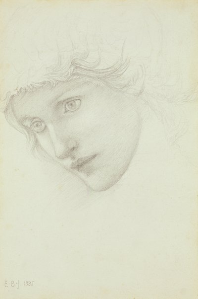 Studie for lederen af en havfrue, 1885 af Edward Burne Jones