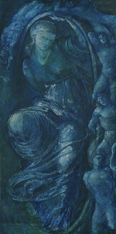 Study for the Wheel of Fortune, 1870 (wc på papir) af Edward Burne Jones