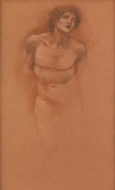 Studie til kærlighedsfiguren i "Kærlighedens bil" af Edward Burne Jones
