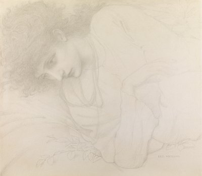 Studie af Mary Cassavetti af Edward Burne Jones