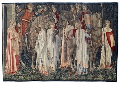 The Arming and Departure of the Knights, gobelin designet af kunstneren og vævet af Morris & Co., 1895-96 af Edward Burne Jones