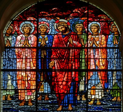 The Ascension, 1885-1897 (farvet glas) af Edward Burne Jones