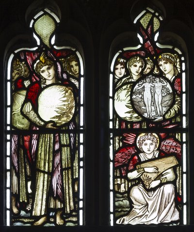 The Days of Creation, 1874 (farvet glas) af Edward Burne Jones