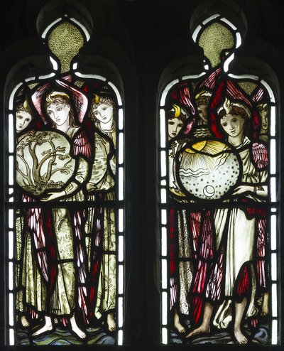 The Days of Creation, 1874 (farvet glas) af Edward Burne Jones