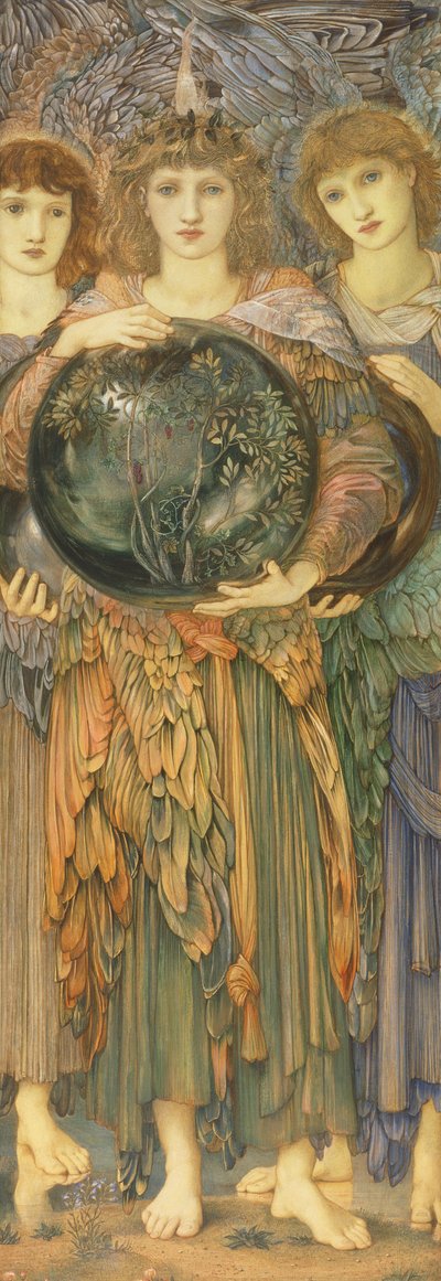 The Days of Creation: The Third Day, 1870-76 (wc, gouache, shell guld og platin maling på linned dækket panel) af Edward Burne Jones