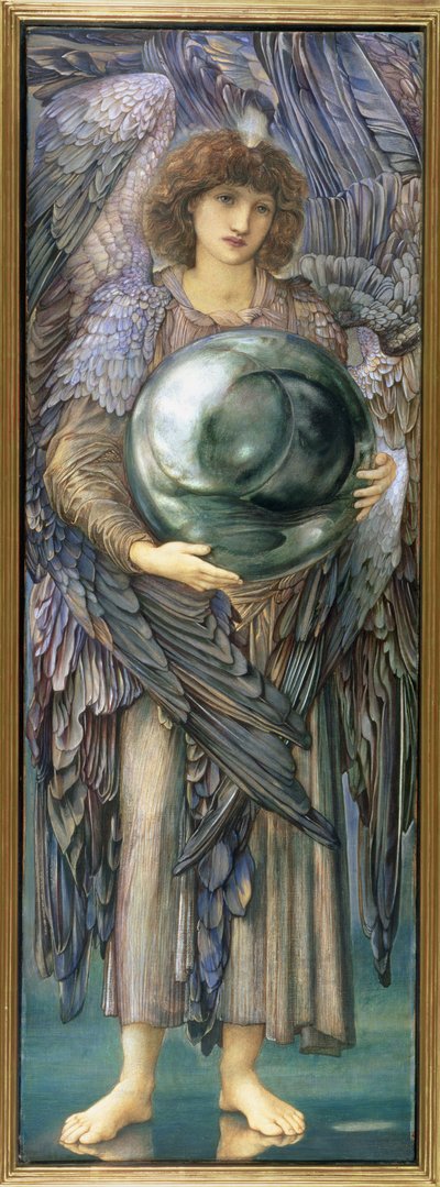 The Days of Creation: the First Day, 1870-76 (wc, gouache, skalguld & platinmaling på linneddækket panel forberedt med zinkmalet) af Edward Burne Jones