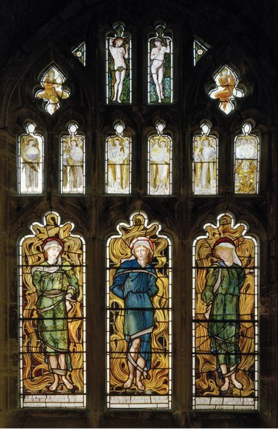 The Fiery Furnace, 1870 (farvet glas) af Edward Burne Jones
