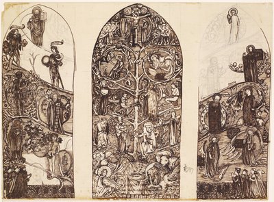 The Tree of Jesse, design til farvet glas i Waltham Abbey, produceret af Powell & Co., 1860 af Edward Burne Jones