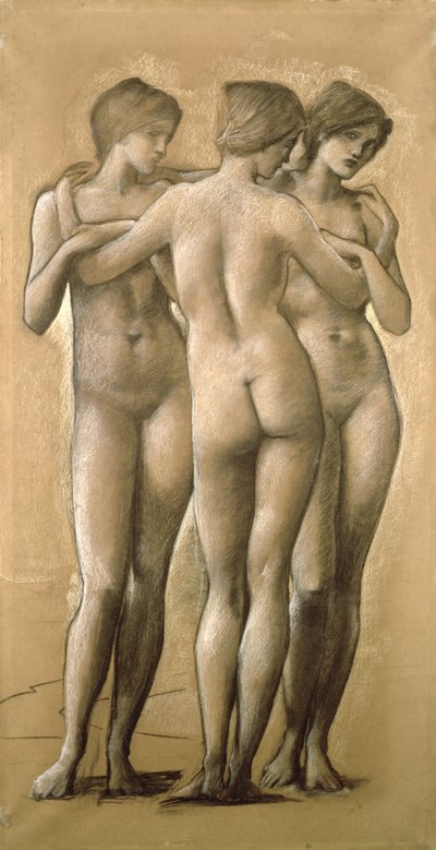 Venus Concordia - Studiet af de tre nåder, 1895 af Edward Burne Jones
