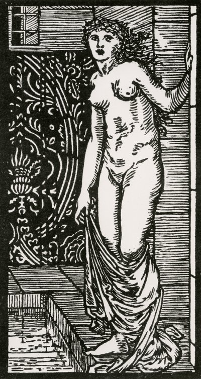 Psyche at Bath, 1866 af Edward Coley after Burne Jones