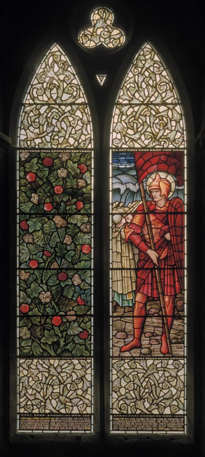 Wilden, All Saints, Morris & Co., Edward Burne-Jones, John Henry Dearle (1859-1932), Foliage & Joshua, 1902-1914, Louisa, Alfred, The Baldwins, premierminister, metodist, Worcestershire, Arts & Crafts af Edward Coley and Dearle Burne Jones
