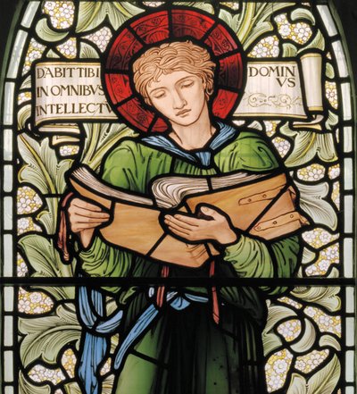 Wilden, All Saints, Morris & Co., Edward Burne-Jones, John Henry Dearle (1859-1932), Timothy, detaljer, 1902-1914, Louisa, Alfred, The Baldwins, premierminister, metodist, Worcestershire, Arts & Crafts, af Edward Coley and Dearle Burne Jones