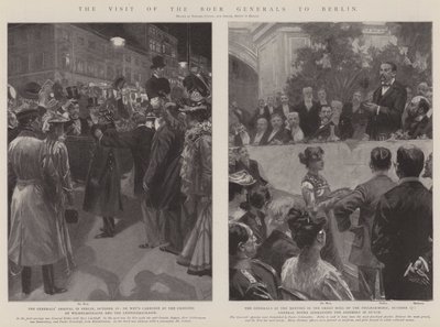 Boer-generalernes besøg i Berlin (litografi) af Edward Cucuel