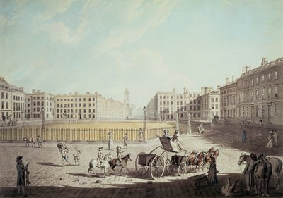 Hannover Square (akvarel på papir) (se også 95224) af Edward Dayes