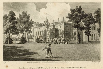 Strawberry Hill, Twickenham, London, sæde for den ærede Horace Walpole af Edward Dayes