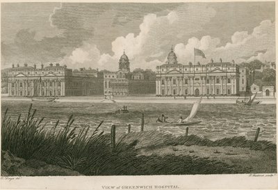 Udsigt over Greenwich Hospital, London af Edward Dayes