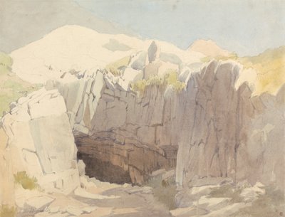 Studie af klipper ved Mumbles af Edward Duncan