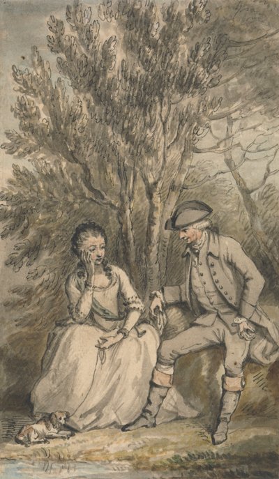 Illustration til A Sentimental Journey: Episode: Maria og hendes hund Sylvia af Edward Edwards