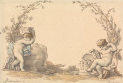 Allegori over tegning af Edward Francis Burney