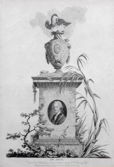 Dr. Thomas Augustine Arne (1710-78), graveret af James Heath (1757-1834), 1793 (se også 84546) af Edward Francis Burney