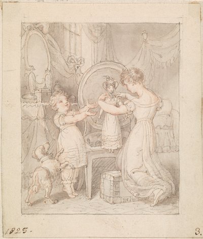 Illustration til- Den nye dukke: Uden titel af Edward Francis Burney