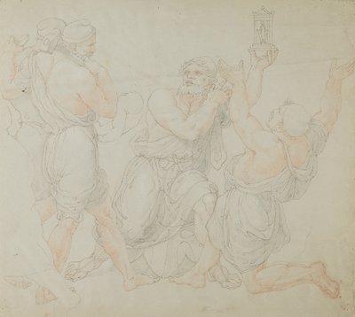 Undersøgelse af Demitrius og to arbejderes figurer af Edward Francis Burney