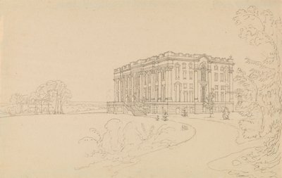 Udsigt over Easton Neston, Northants af Edward Francis Burney