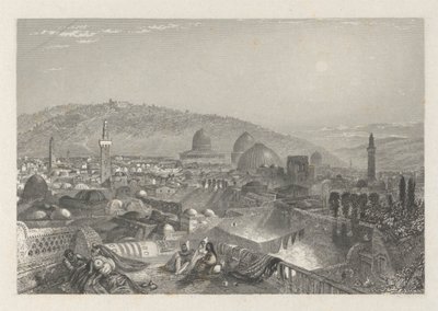 Jerusalem fra det latinske kloster af Edward Francis Finden