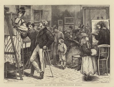 Studenternes dag på South Kensington Museum af Edward Frederick Brewtnall