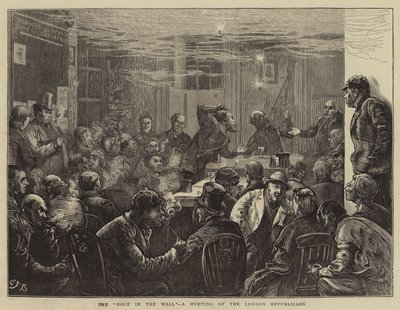 The Hole in the Wall, et møde mellem republikanerne i London af Edward Frederick Brewtnall