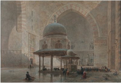 Interiør af moskeen-Madrassa af Sultan Hassan i Kairo af Edward Goodall
