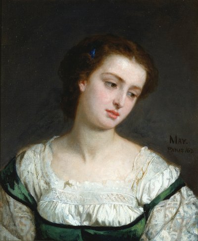 Portræt af en ung kvinde, 1862. af Edward Harrison May