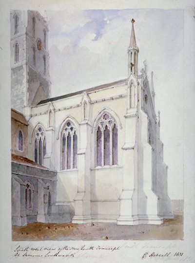 Southwark Cathedral, London, 1831 af Edward Hassell