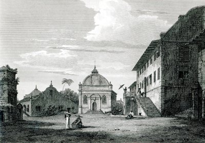 Government House i Malacca, graveret af George Cooke af Edward Hawke Locker