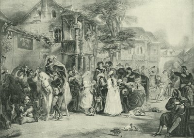 Chaucer and the Canterbury Pilgrims (gravure) af Edward Henry Corbould